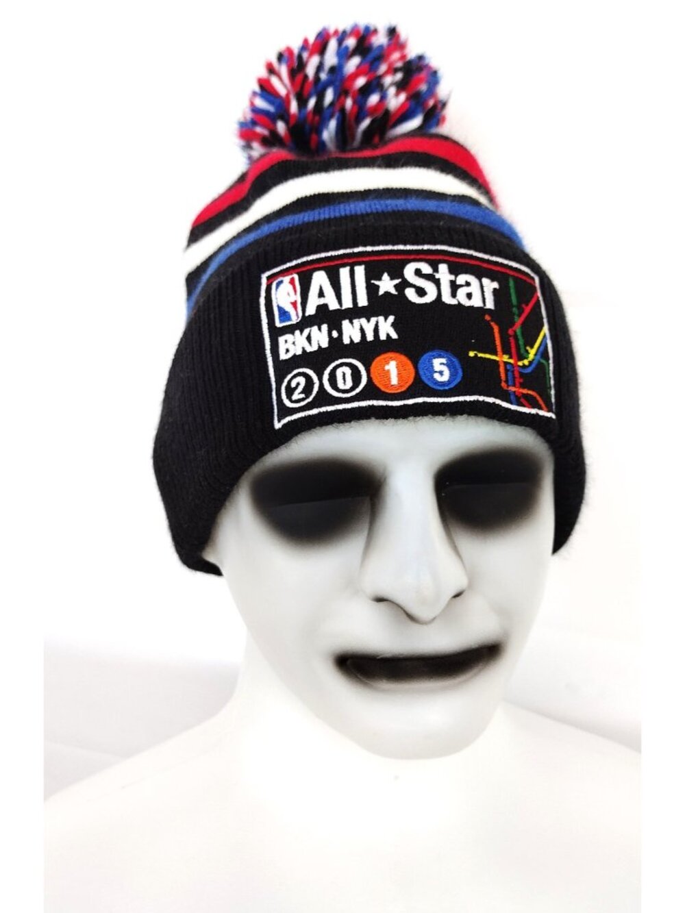 Adidas All-Star 2015 NBA Brooklyn Transit Pom Beanie One Size